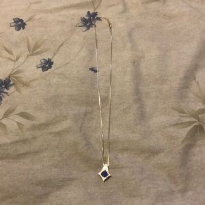 Sapphire stone silver necklace